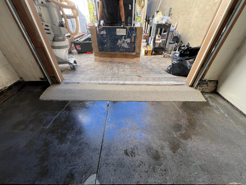 Custom epoxy mortar ramp